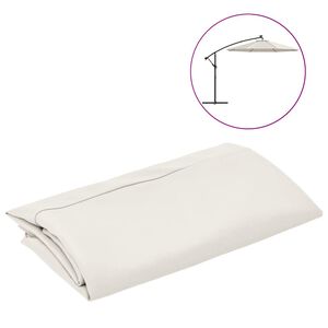 vidaXL saulessarga rezerves audums, smil&scaron;u balts, 300 cm