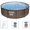 Bestway Steel Pro MAX peldbaseins Deluxe Series, apaļ&scaron;, 366x100 cm