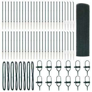 vidaXL Savilktā stieple ar adatām 100 x 0,8 m PVC pārklāts tērauds