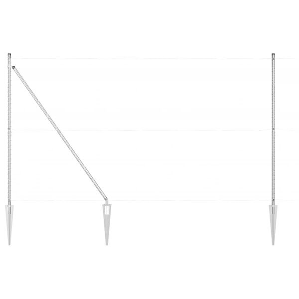 vidaXL Žoga āķis 13 pcs Sudraba Tērauds