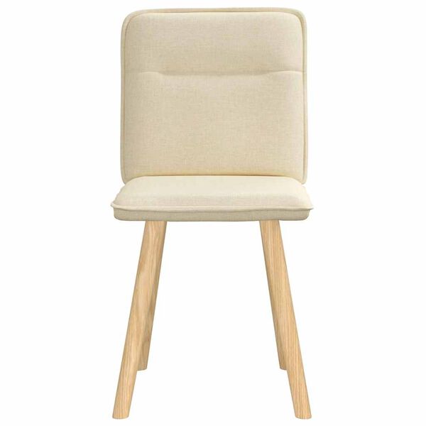 vidaXL virtuves krēsli, 2 gab., krēmkrāsas audums