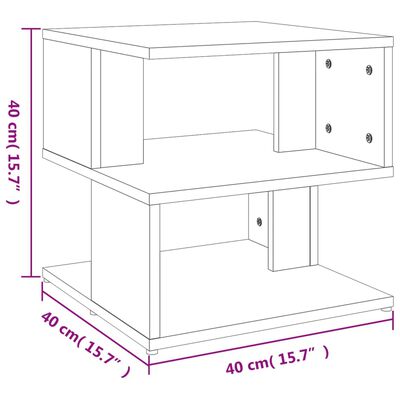 vidaXL galdiņš, betona pelēks, 40x40x40 cm, skaidu plāksne