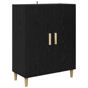 vidaXL Puse Melns ozolkoks 70 x 34 x 90 cm Inženierijas koks
