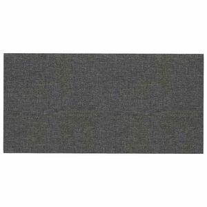 vidaXL Sienas galvgals 12 gab. 60 x 30 cm Tum&scaron;i pelēks audums