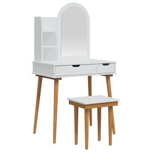 vidaXL Tualetes galda komplekts FAUSKE 4 pcs Balts 76 x 50 x 143 cm