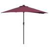 vidaXL Dārza parasols Bordo sarkans 294 x 150 x 223 cm
