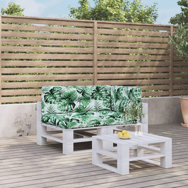 vidaXL pale&scaron;u matrači, 3 gab., audums ar lapu apdruku