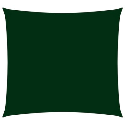 vidaXL saulessargs, 5x5 m, kvadrāta, tumši zaļš oksforda audums