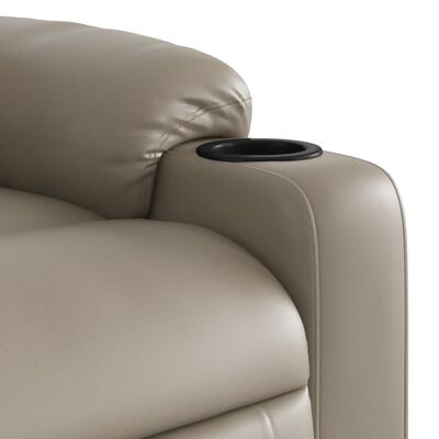 vidaXL elektrisks masāžas krēsls, atgāžams, kapučīno mākslīgā āda