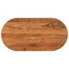 vidaXL galda virsma, 120x60x3,8 cm, ovāla, akācijas masīvkoks