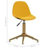 3086134 vidaXL Swivel Dining Chairs 4 pcs Mustard Yellow Velvet(2x333524)