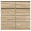 vidaXL Bufete Sonoma Ozols 100x35x99 cm Engineered Wood