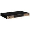 vidaXL sienas plaukti, 4 gab., melni, 40x23,5x3,8 cm, MDF