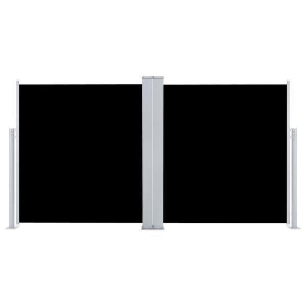 vidaXL izvelkams sānu aizslietnis, melns, 120x600 cm