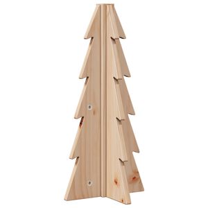 vidaXL koka Ziemassvētku eglīte dekorē&scaron;anai, 49 cm, priedes masīvkoks