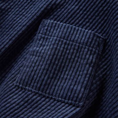 Bērnu svārki ar kabatām, tumši zili, velvets, 92