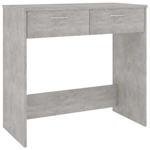vidaXL rakstāmgalds, betonpelēks, 80x40x75 cm, inženierijas koks