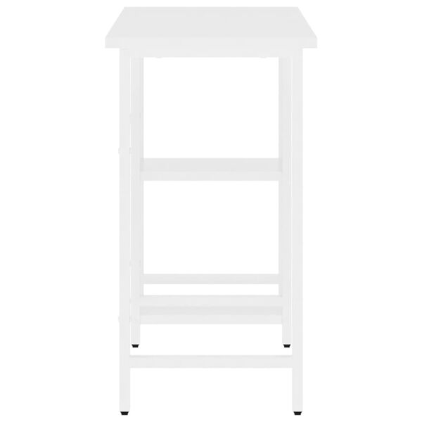 vidaXL datorgalds, balts, 80x40x72 cm, MDF un metāls