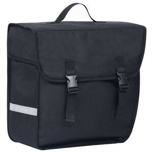 vidaXL velosipēda soma bagāžniekam, ūdensdro&scaron;a, 21 L, melna
