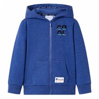 Bērnu jaka ar kapuci un rāvējslēdzēju, tumši zils, 92