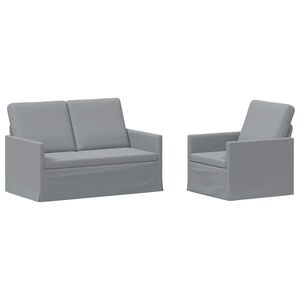 vidaXL Dīvānu komplekts 2 pcs Gai&scaron;i pelēka Audums