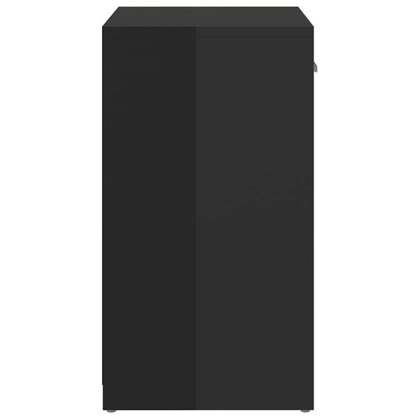 vidaXL apavu plaukts, spīdīgi melns, 94,5x31x57 cm, inženierijas koks