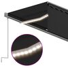 vidaXL markīze ar žalūziju, LED, vēja sensoru, 5x3 m, antracītpelēka