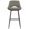 vidaXL bāra krēsls, tum&scaron;i pelēks samts