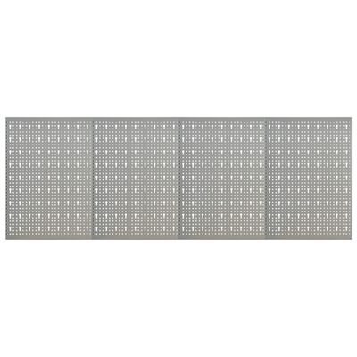 vidaXL perforēti sienas paneļi ar āķiem, 4 gab., 40x58 cm, tērauds