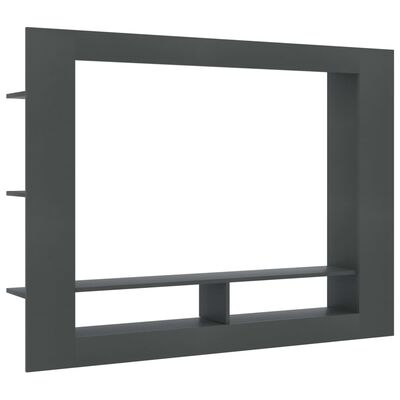 vidaXL TV skapītis, 152x22x113 cm, pelēka skaidu plāksne