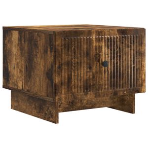 vidaXL Kafijas galdiņ&scaron; ar atvilktni Kūpināts ozols 49 x 50 x 40 cm