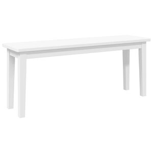 vidaXL Sols 110 cm Balta masīvkoka gumija