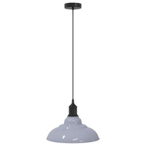 vidaXL piekaramā lampa, regulējams augstums E27 spīdīgs pelēks &Oslash; 31 cm