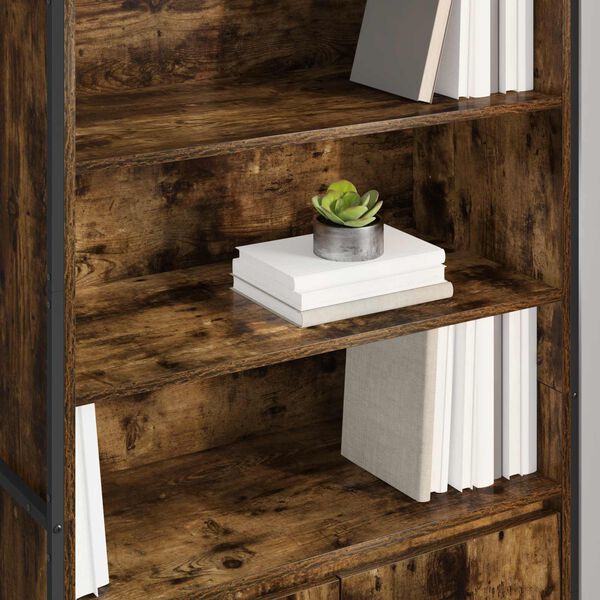 vidaXL Augstās skapji 2 pcs Dūmu ozols 79 x 36 x 200 cm