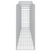 vidaXL arkveida gabiona grozi, 25gb., 400x50x120/140cm, cinkota dzelzs