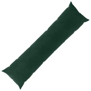 vidaXL Spilvens ar spilvenu HEERLEN Tum&scaron;i zaļ&scaron; 40 x 145 cm Samts