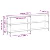 vidaXL Konsoles galds Vecs koks 200 x 29 x 75 cm