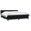 vidaXL Box Spring Gulta ar matrača Melns 200x210 cm samts