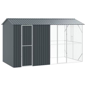 vidaXL Putnu būris Antracīts 430 x 208 x 247 cm Cinkots tērauds