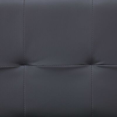 vidaXL izvelkams dīvāns ar 2 spilveniem, pelēka mākslīgā āda