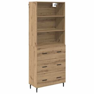 vidaXL Augstais skapītis 2 gab. Artisānā ozols 69,5 x 32,5 x 180 cm