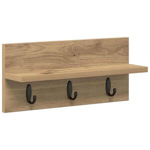 vidaXL Sienas pakaramais Pie sienas Artisānā ozols 40 x 10,5 x 18 cm