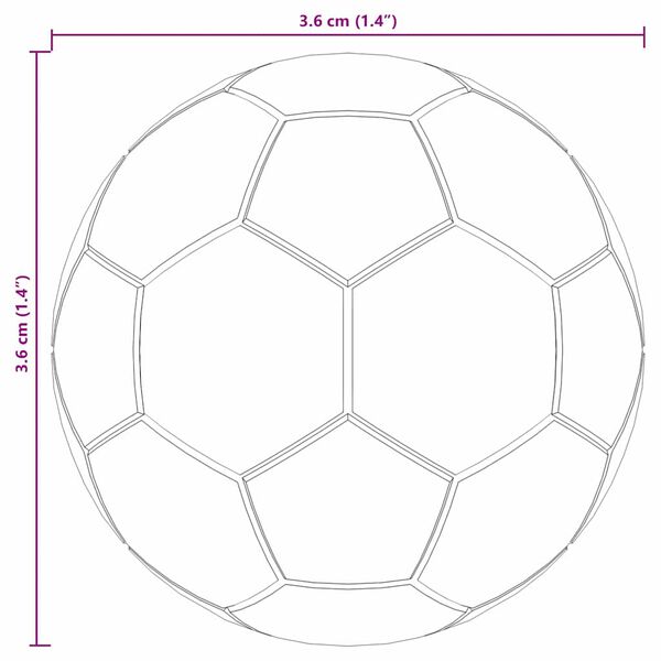 vidaXL Galda futbola bumbas 12 pcs Balts 3,6 x 3,6 cm Polipropilēns