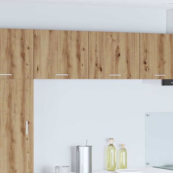 vidaXL Piekarams skapītis ar durvīm 2 pcs Amatnieka ozols un balts