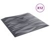 vidaXL Sienas paneļi 12 pcs Akmens pelēks 50 x 50 cm XPS Putu