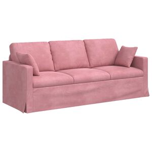 vidaXL Dīvāns Rozā 198 x 78 x 80 cm Samts