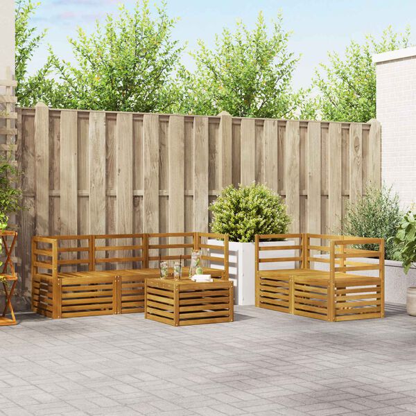 vidaXL Dīvāna komplekti Cietā akācijas koks