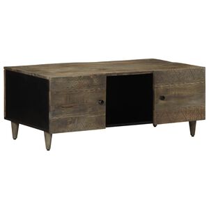 vidaXL kafijas galdiņ&scaron; gai&scaron;i pelēks 100x54x40 cm masīvkoka mango