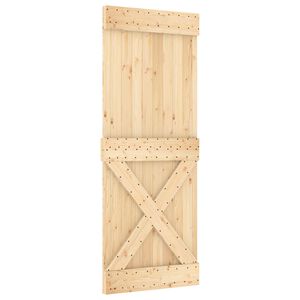 vidaXL Slīdo&scaron;ās durvis NARVIK 80 x 210 cm (213,5 cm) Dabiska un melna