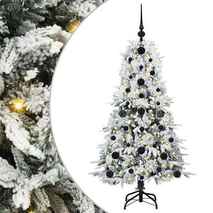 vidaXL Mākslīgā Saliekamā Ziemassvētku Egle Balts 120 cm PE un PVC